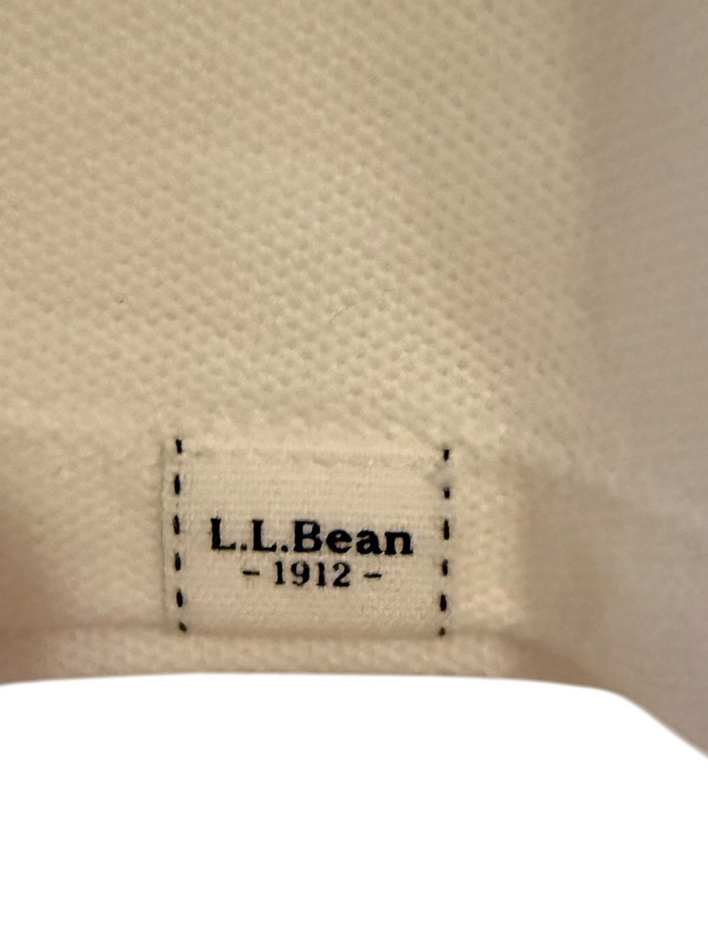 NWT L.L. Bean Cotton Short Sleeve Polo Shirt White Size Large - Picture 3 of 9